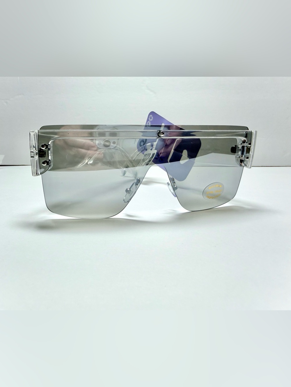 Claire's Clear Frameless Shield Sunglasses